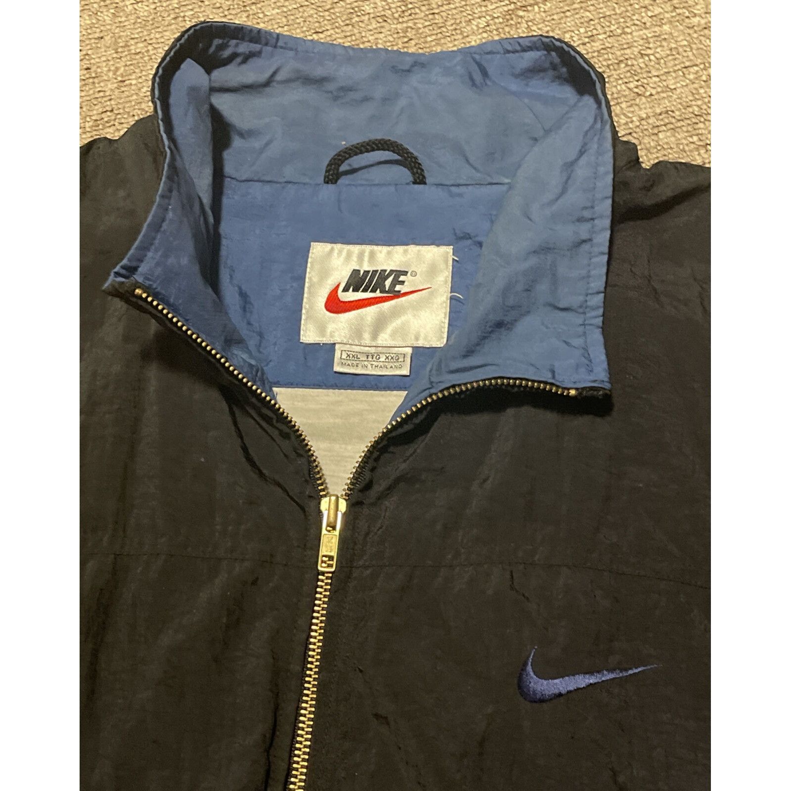 Nike Vintage 90s Men's XXL 2XL Nike Big Swoosh Full Zip Windbreak Size US XXL / EU 58 / 5 - 3 Thumbnail