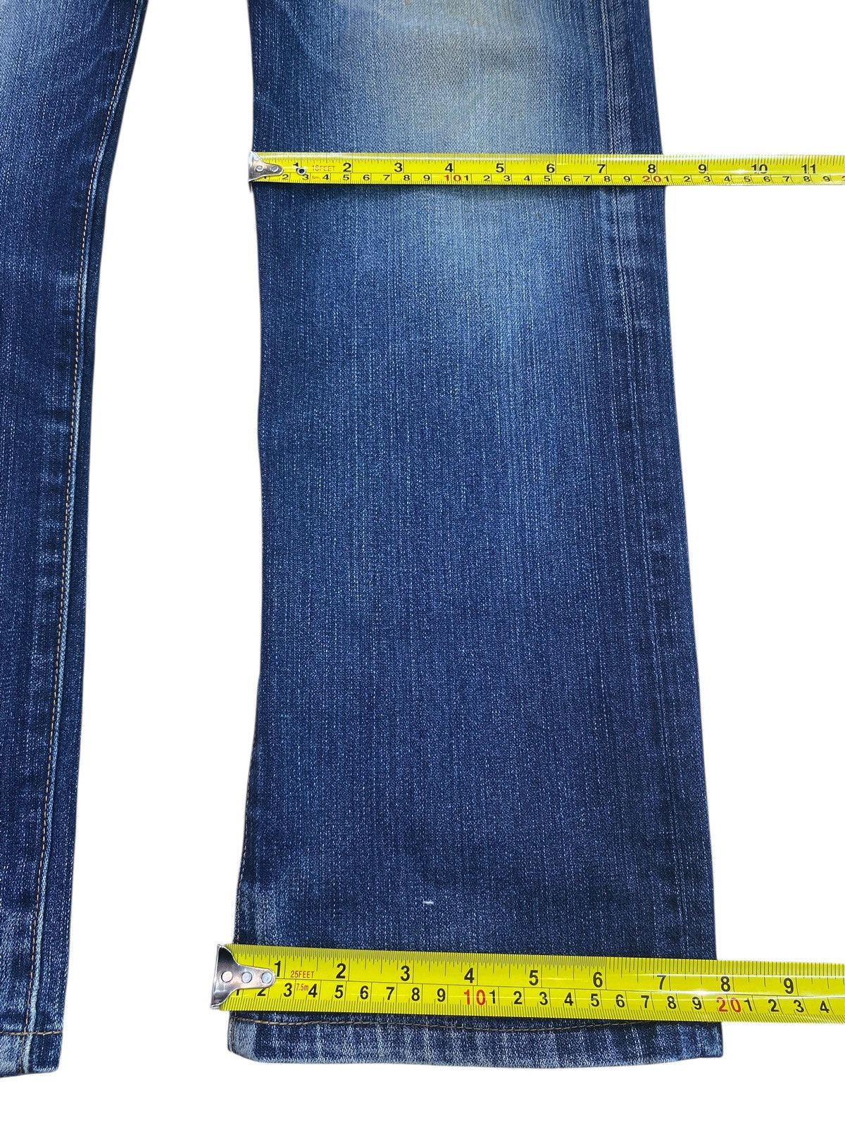 Japanese Brand Back Number Brand X Selvedge Faded Wash Style Loose Jeans Size US 30 / EU 46 - 8 Thumbnail