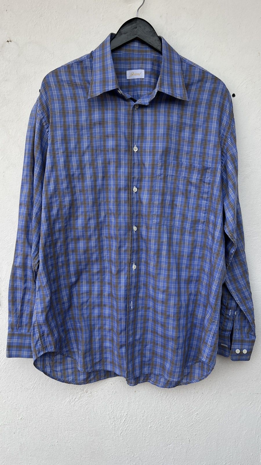 Brioni Brioni new Checked Cotton Shirt L Italy Size US XL / EU 56 / 4 - 8 Thumbnail