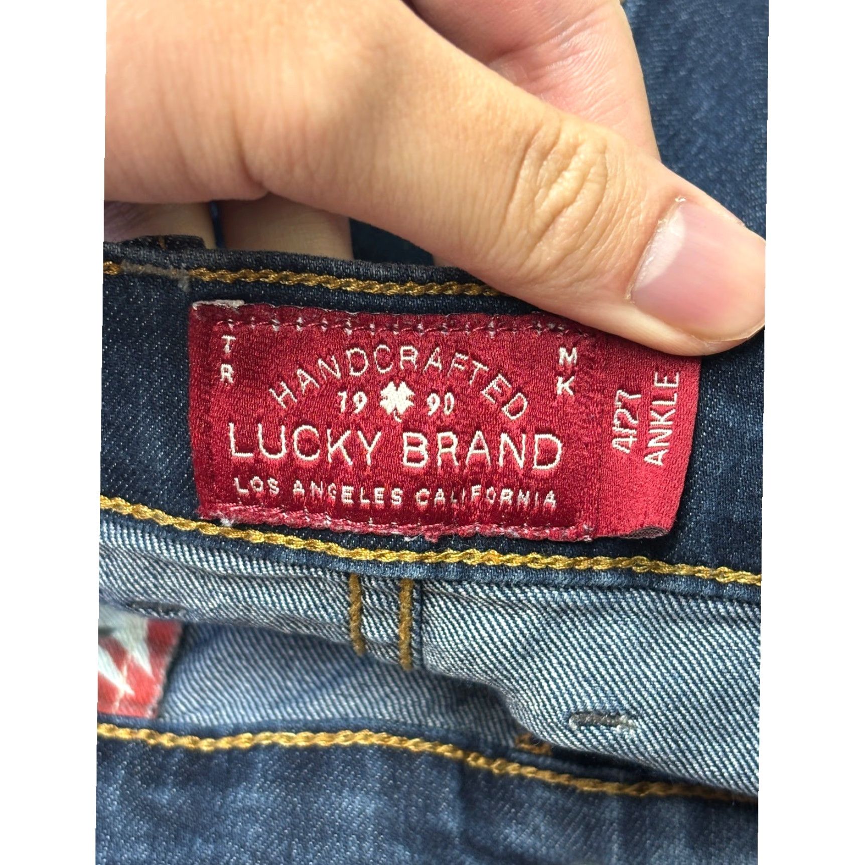 Lucky Brand Lucky Brand Sweet Straight Jeans Dark Wash 4/27 W30 L29 Women 5-Pocket Denim Straight Leg Jeans Size 27" / US 4 / IT 40 - 5 Thumbnail