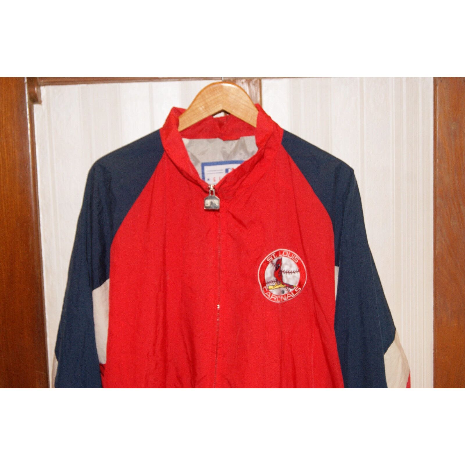 Logo 7 St Louis Cardinal Vtg Logo 7 L Windbreaker Jacket Colorblock Size US L / EU 52-54 / 3 - 1 Thumbnail