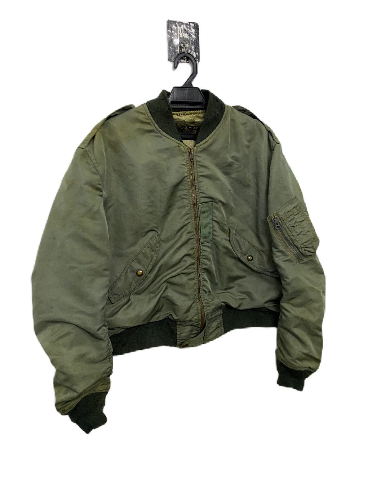 Chevignon × Vintage Vintage Blue Anchor Overall Co Flight Jacket Size US M / EU 48-50 / 2 - 2 Thumbnail