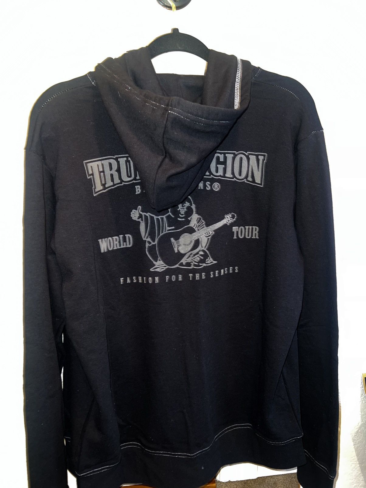 True Religion True Religion Big T Logo Full Zip Hoodie Size US L / EU 52-54 / 3 - 3 Thumbnail