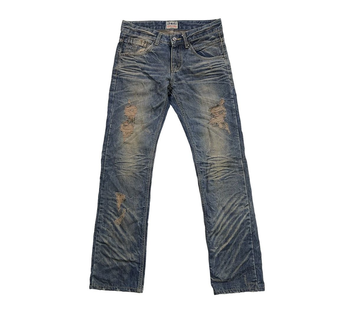 Japanese Brand DPSR Clawmarks Distressed Patchwork Patina Design Jeans Size US 32 / EU 48 - 1 Thumbnail