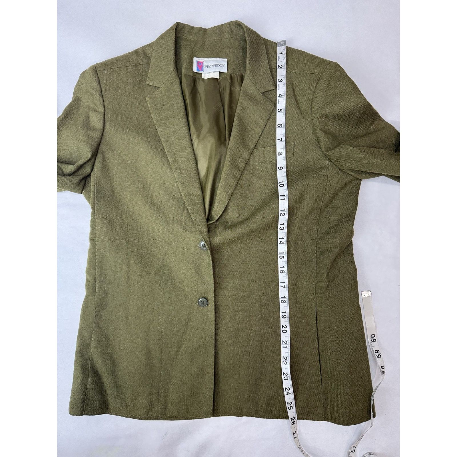 Other Vtg Dark Academia Prophecy Blazer Size 14 Minimalist Linen Size XL / US 12-14 / IT 48-50 - 3 Thumbnail