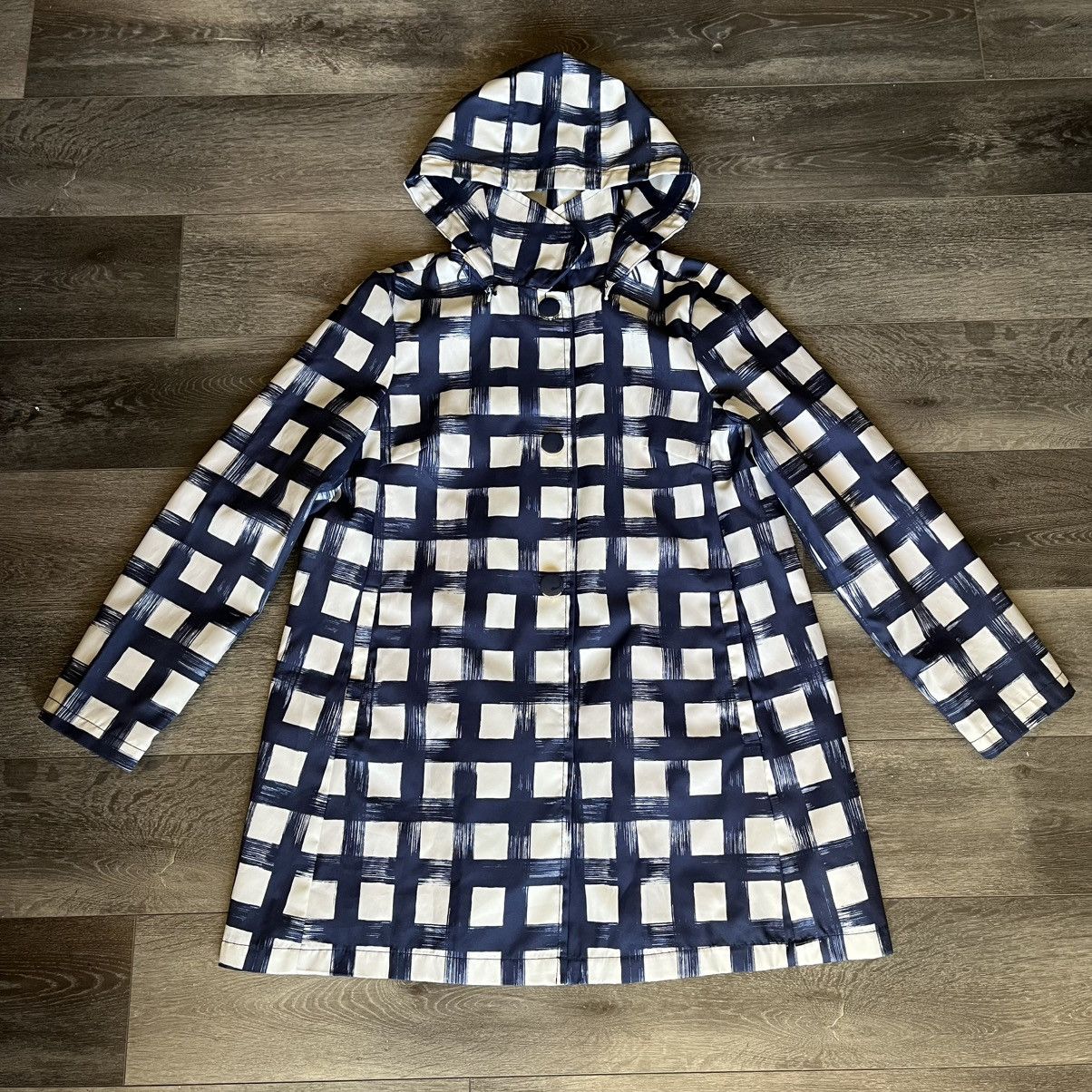 Kate Spade × Vintage Kate Spade New York Navy Cream Grid Rain  display picture 1