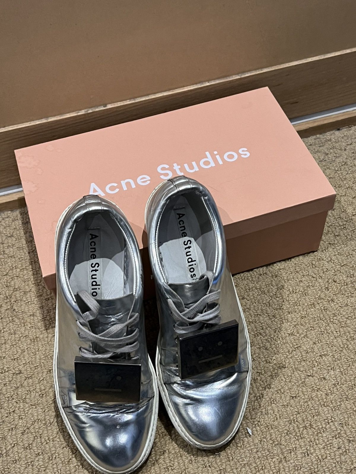 Acne Studios Acne Studio Metallic Face Sneakers Size US 6.5 / IT 36.5 - 1 Thumbnail