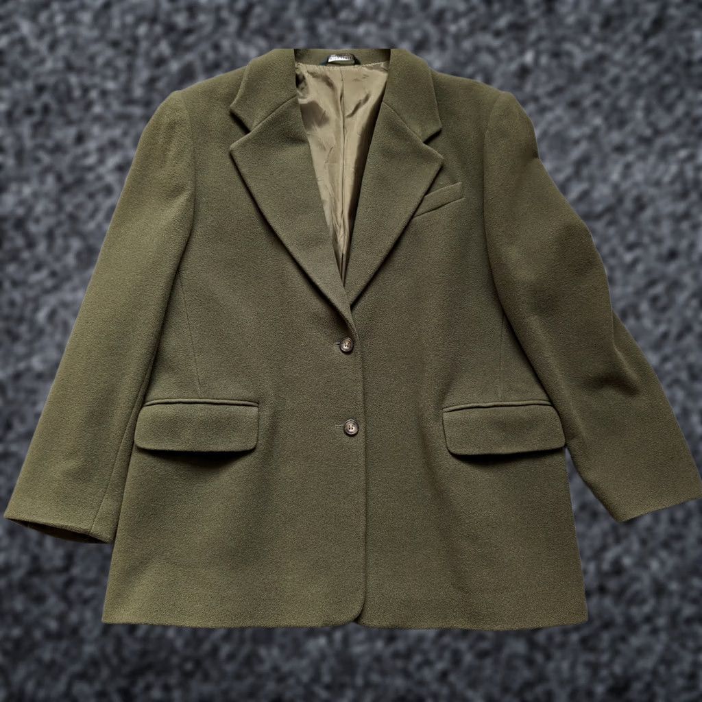 Laura Ashley VINTAGE Laura Ashley Coat Womens UK 18 Green Wool Size Size XXL / US 16-18 / IT 52-54 - 1 Thumbnail
