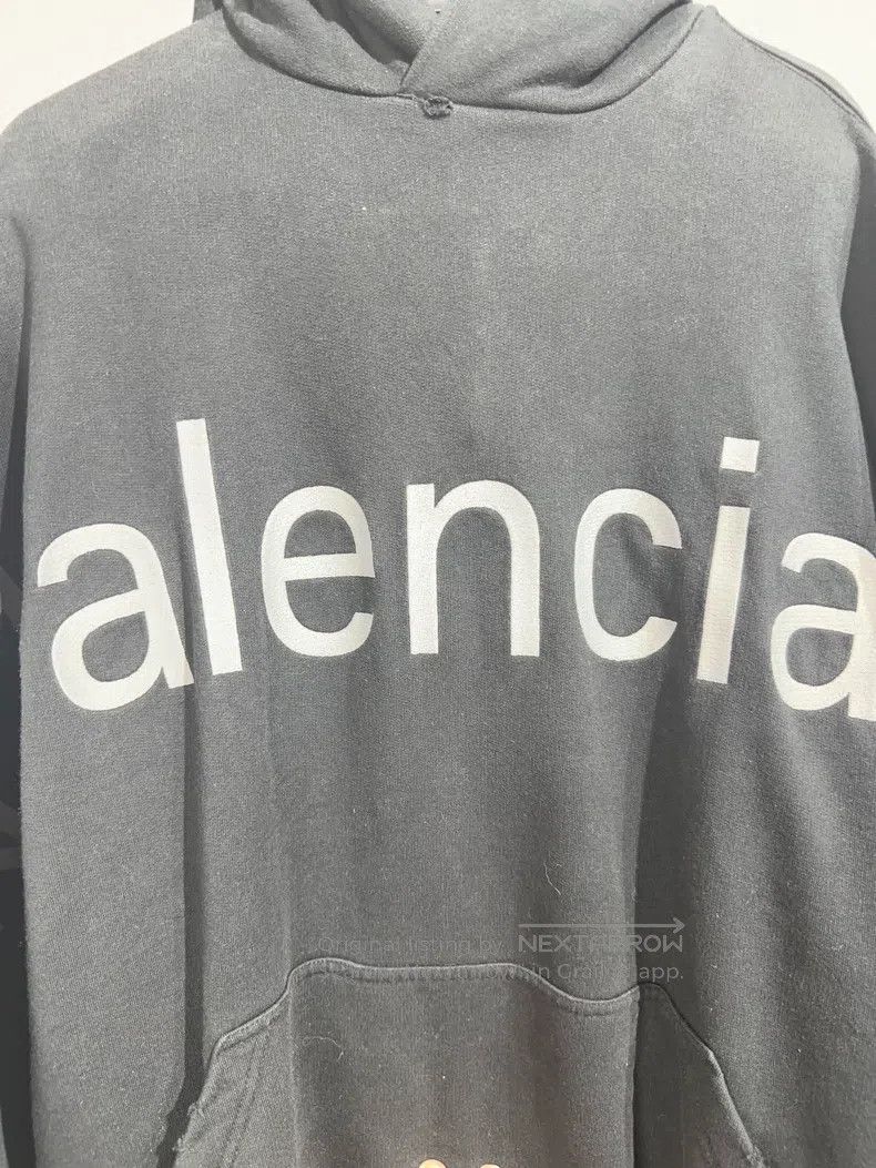 Balenciaga Balenciaga Ripped Hoodie with Web Embroidery Size US S / EU 44-46 / 1 - 3 Thumbnail