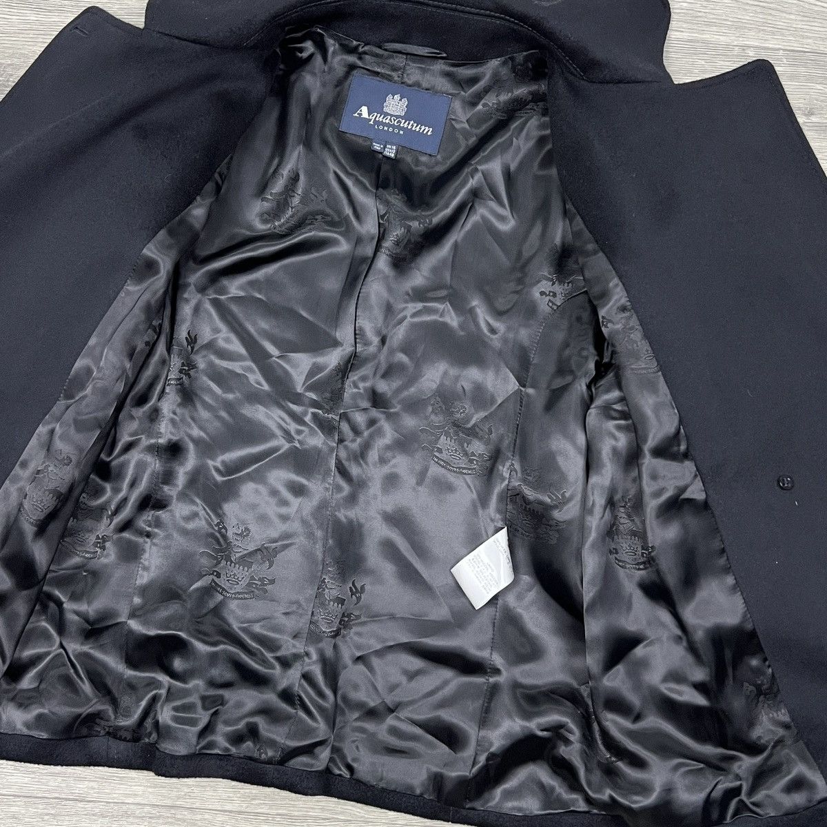 Aquascutum Aquascutum Black Double Breasted Wool Peacoat Jacket Size XL / US 12-14 / IT 48-50 - 13 Thumbnail
