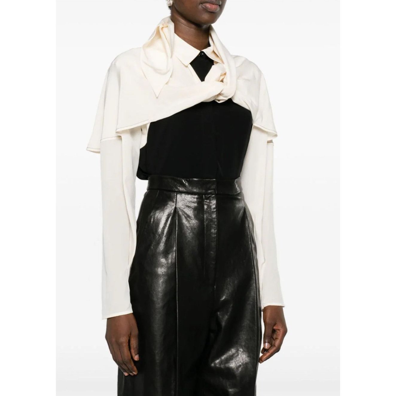 KHAITE - Ashford leather tailored trousers / size 0 / Black