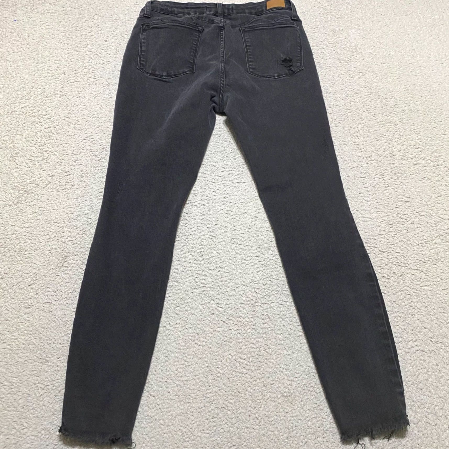 Vintage Judy Blue Jeans Womens 11 Gray Denim Medium Wash Skinny Leg High Rise Distressed Size 32" / US 10 / IT 46 - 2 Thumbnail