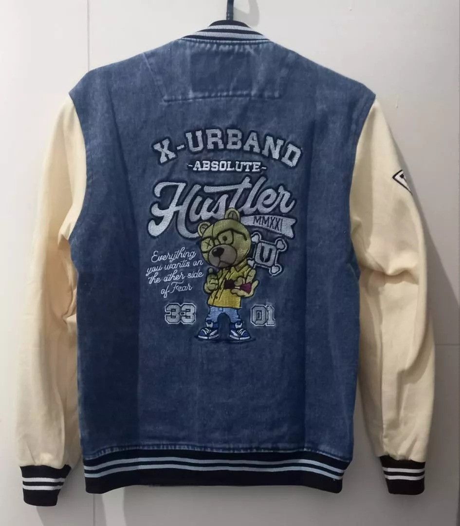 Other X Urband Absolute Varsity Jacket Denim Bear University A259 Size US L / EU 52-54 / 3 - 2 Thumbnail