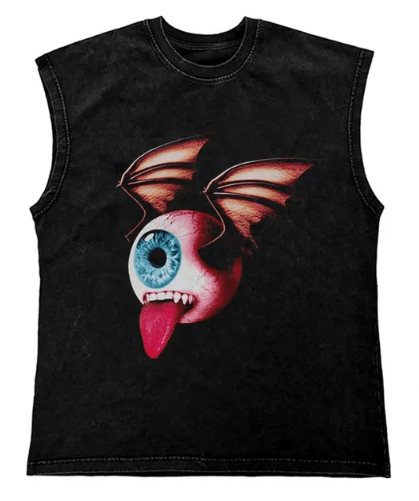 Japanese Brand × Vintage "Eye Bird" Oversized 90s Tank Top Size US L / EU 52-54 / 3 - 1 Thumbnail