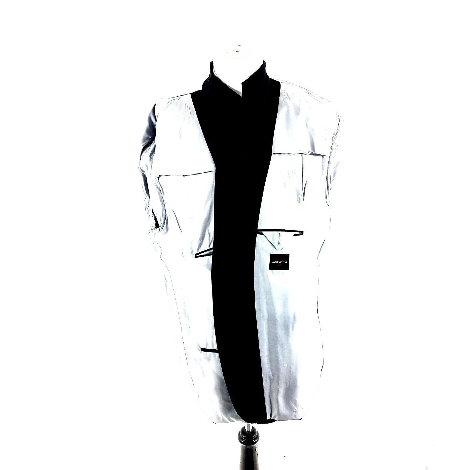 Jack Victor DAMAGED Jack Victor Valentino CT Wool 2 Button Blazer 50L Bl Size 50L - 10 Thumbnail