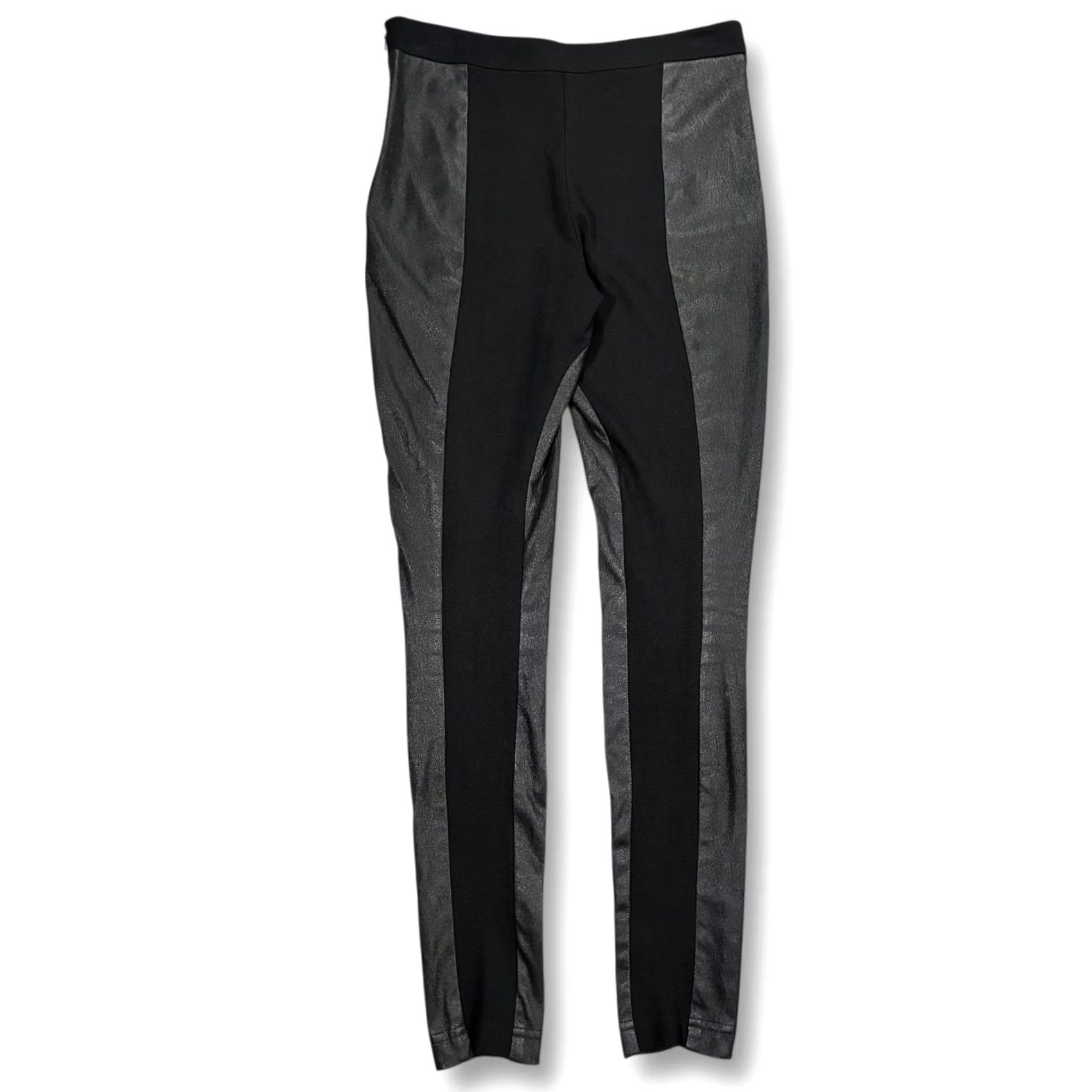 Karen Millen Karen Millen Black Faux Leather Panel Leggings Pants Womens 4 Size 27" / US 4 / IT 40 - 2 Thumbnail