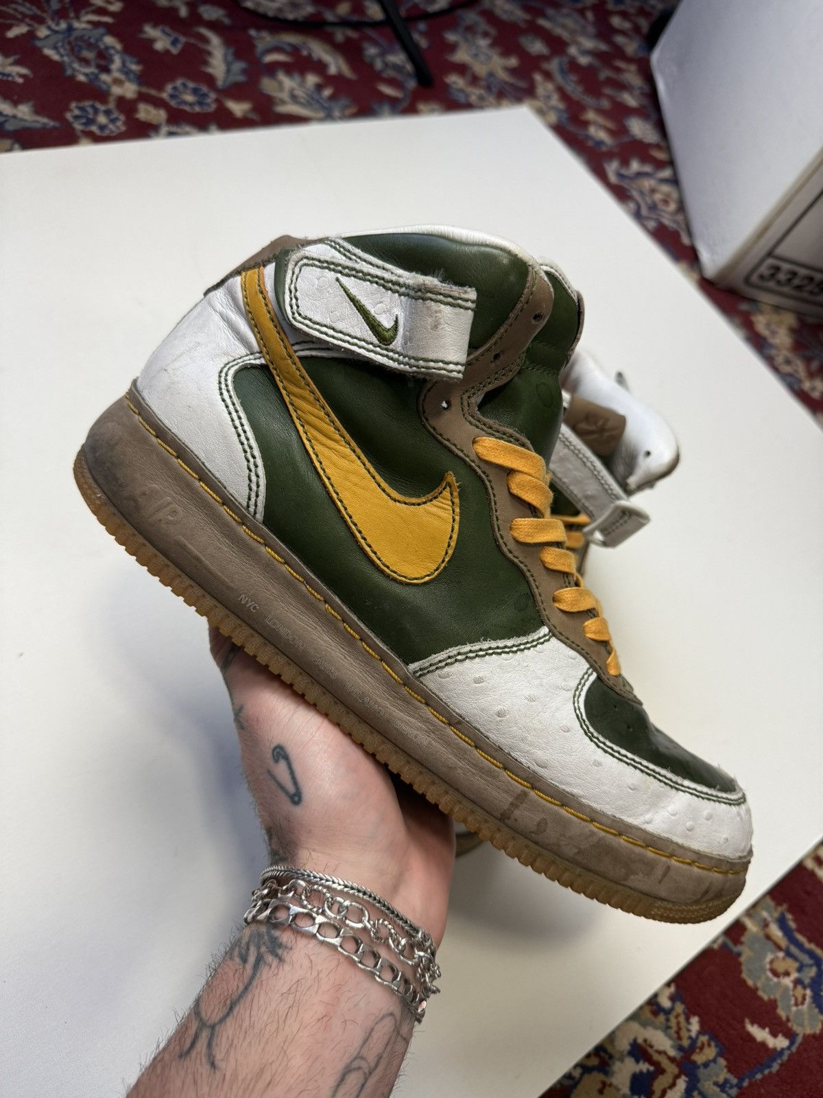 Nike AF1 ID Custom Ostrich Skin Leather Rare VTG