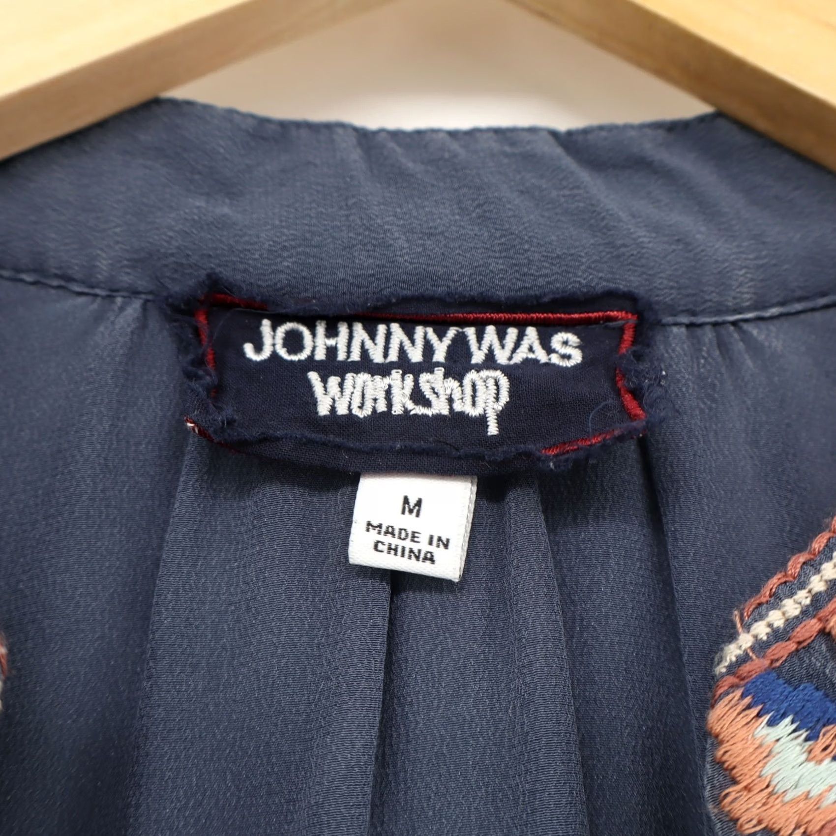 Johnny Was Johnny Was Workshop Embroidered Silk Tunic Mini Dress 3/4 Sleeve Velvet Cuffs M Size M / US 6-8 / IT 42-44 - 4 Thumbnail