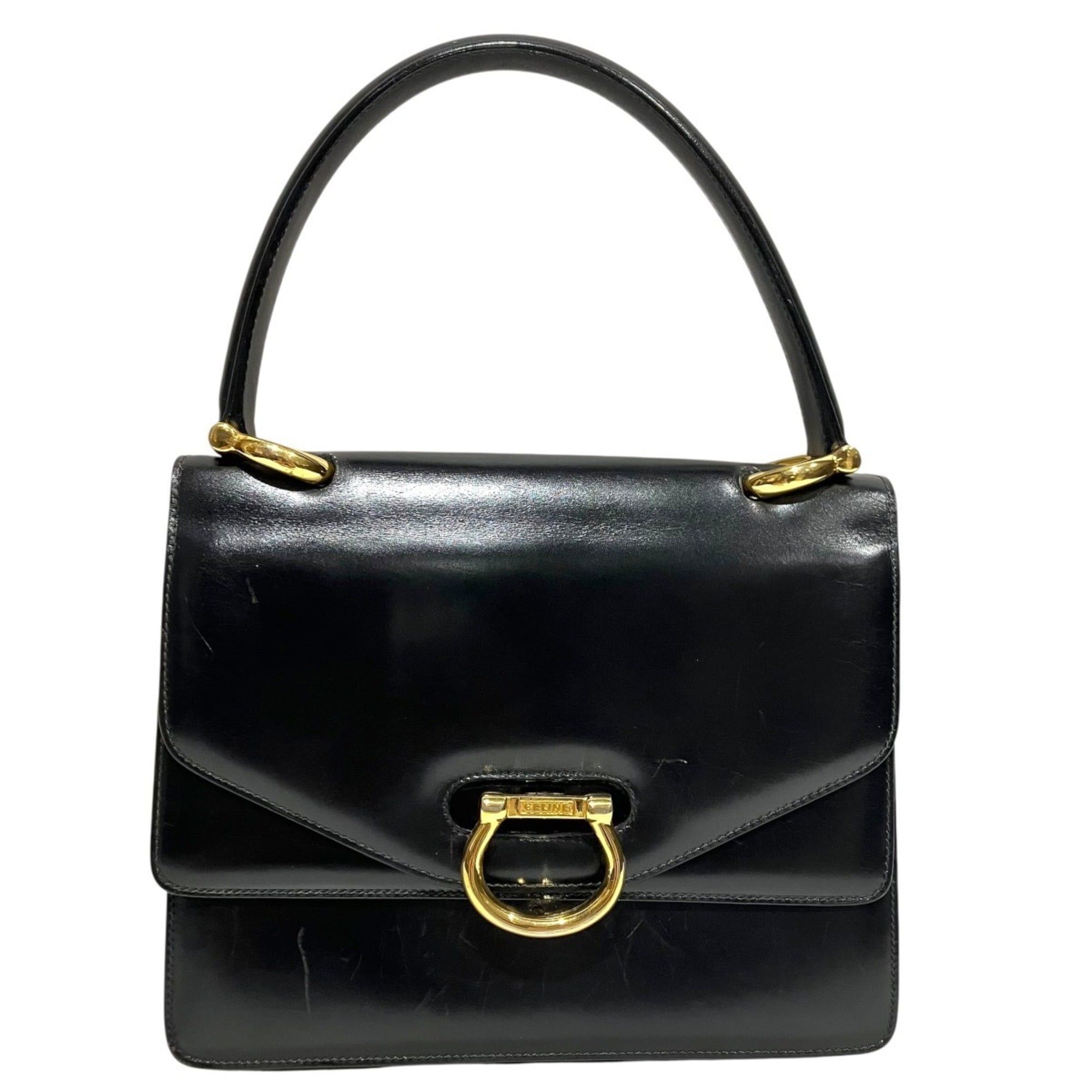 Celine Celine Gancini hardware double flap handbag, smooth leather Size ONE SIZE - 1 Thumbnail