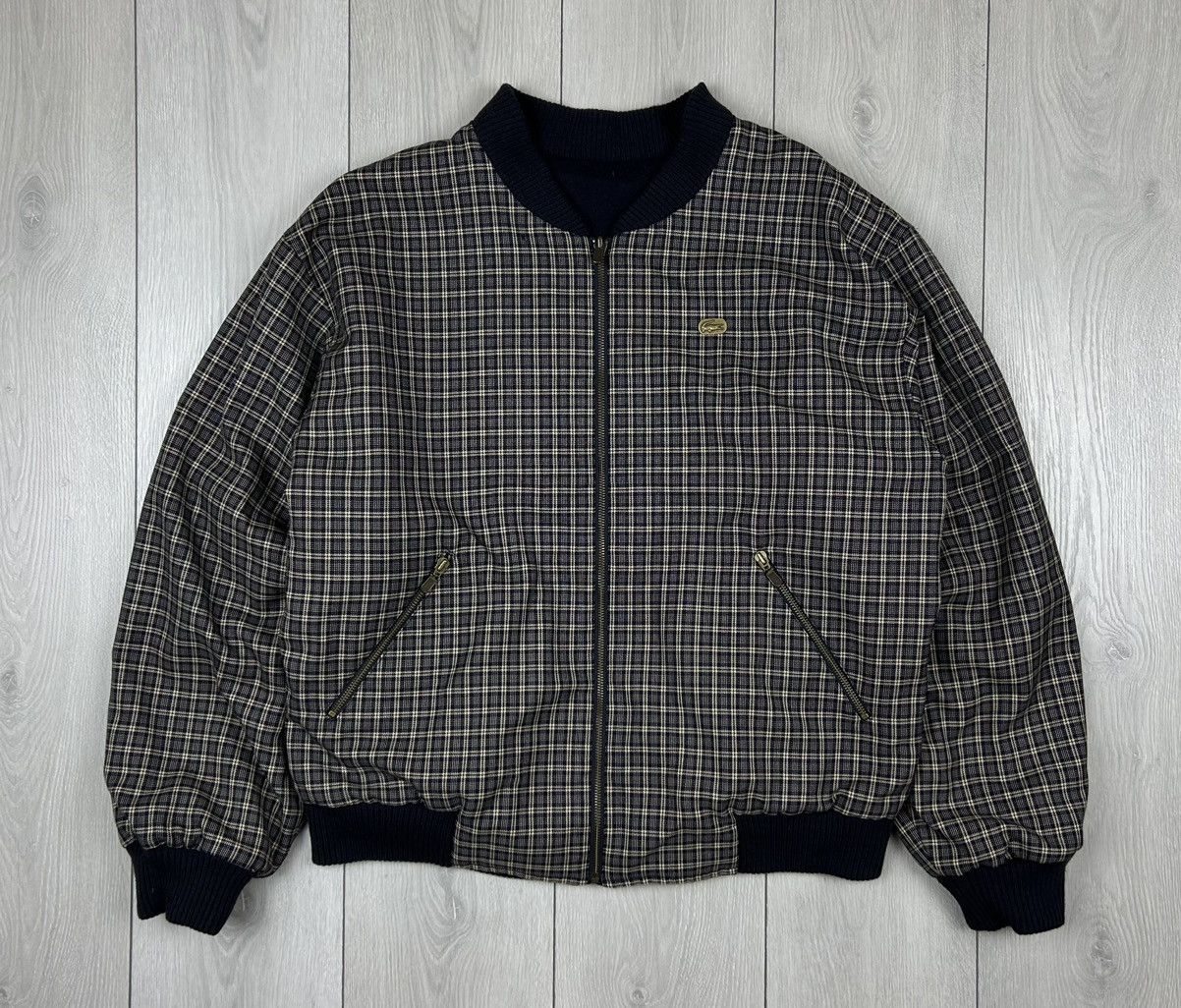 Lacoste Lacoste Vintage Checked Bomber 2 in 1 Jacket Size L - XL Size US XL / EU 56 / 4 - 1 Thumbnail