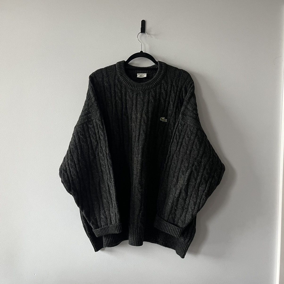 Lacoste Vintage Lacoste Wool Blend Sweater Cable Knit Sweatshirt Size US XL / EU 56 / 4 - 7 Thumbnail