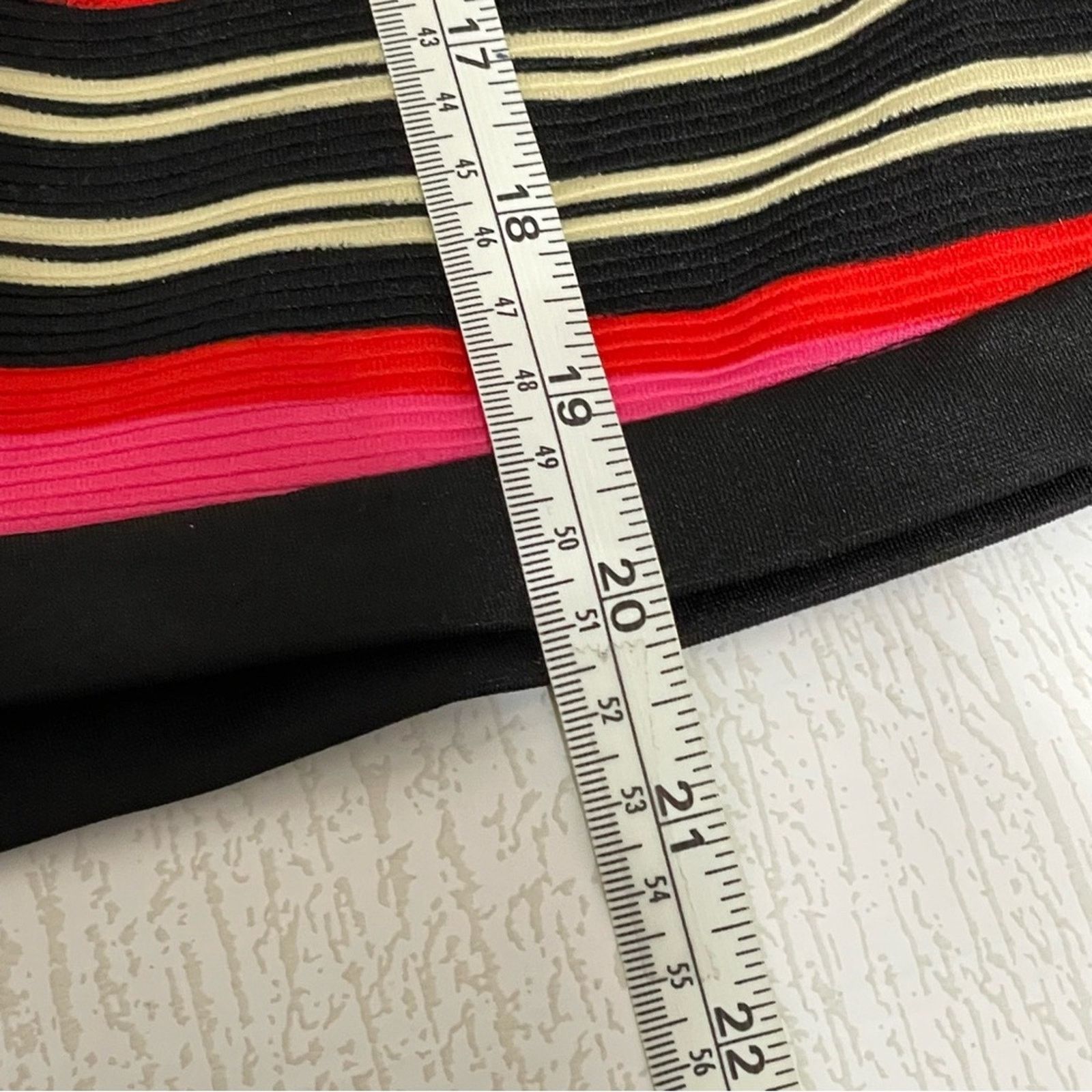 Other NY & Co 7th Ave Striped Faux Wrap Crop Top XXL KeyholeL Size XXL / US 16-18 / IT 52-54 - 4 Thumbnail