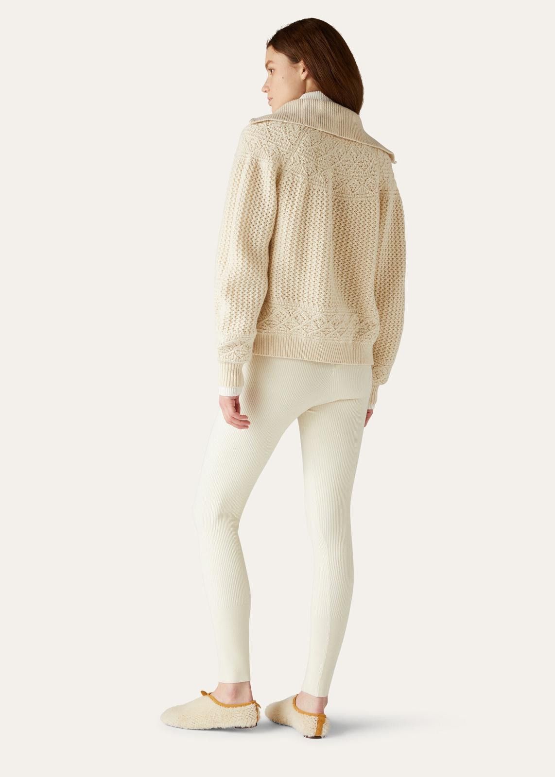 Loro Piana o1srvl11e0125 Diavolezza Virgin Wool Leggings in White Size 26" / US 2 / IT 38 - 6 Thumbnail