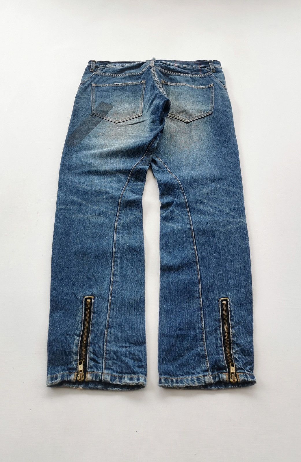 Japanese Brand RNA Alternativves Zipper Twist Leg Tapered Jeans Size US 32 / EU 48 - 7 Thumbnail