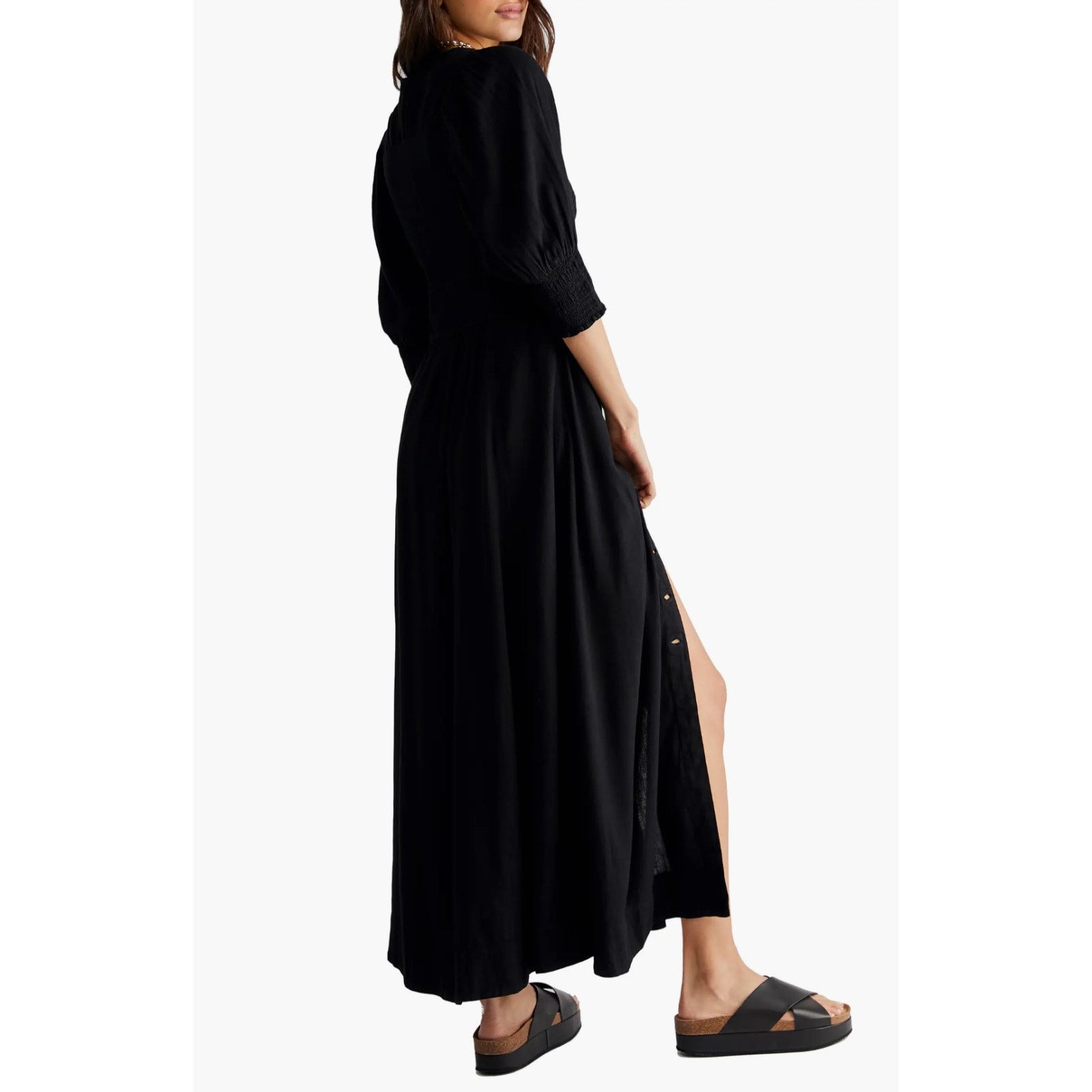 Free People New Free People FP String Of Hearts Maxi Dress $168 XS Black Size XS / US 0-2 / IT 36-38 - 4 Thumbnail