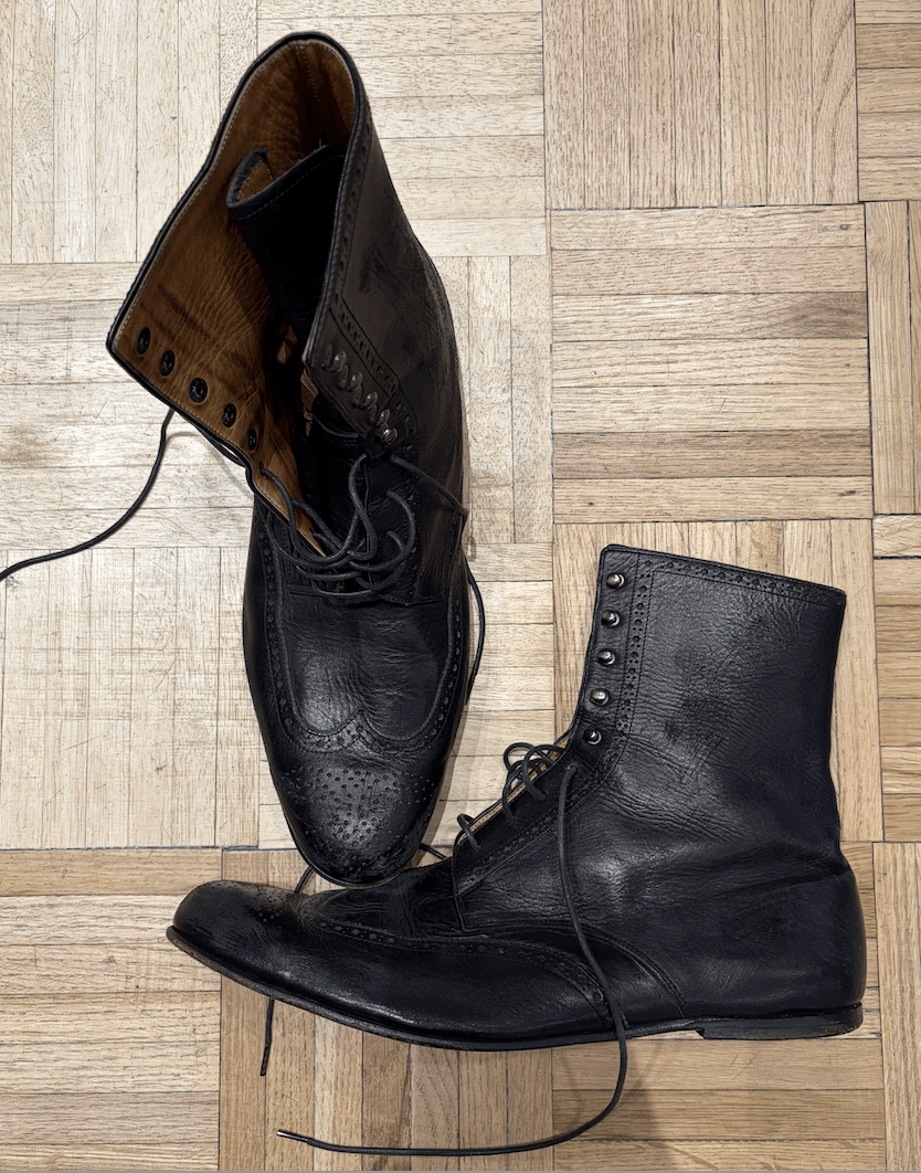 Number (N)ine Number (N)ine S/S08 “Birds” Double Layered Boots