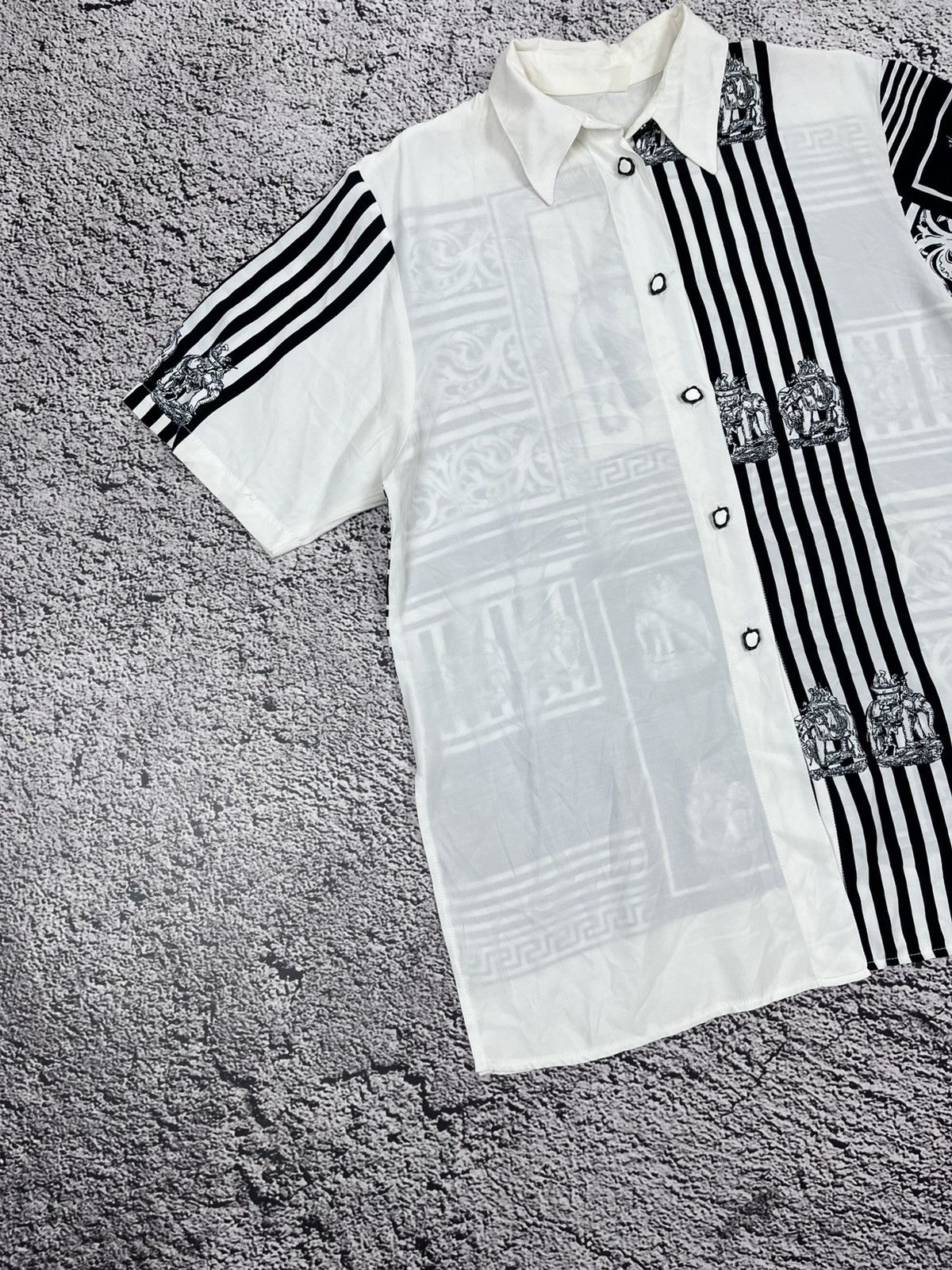 Vintage Vintage 90s India style geometric Hawaiian shirt Size L / US 10 / IT 46 - 6 Thumbnail
