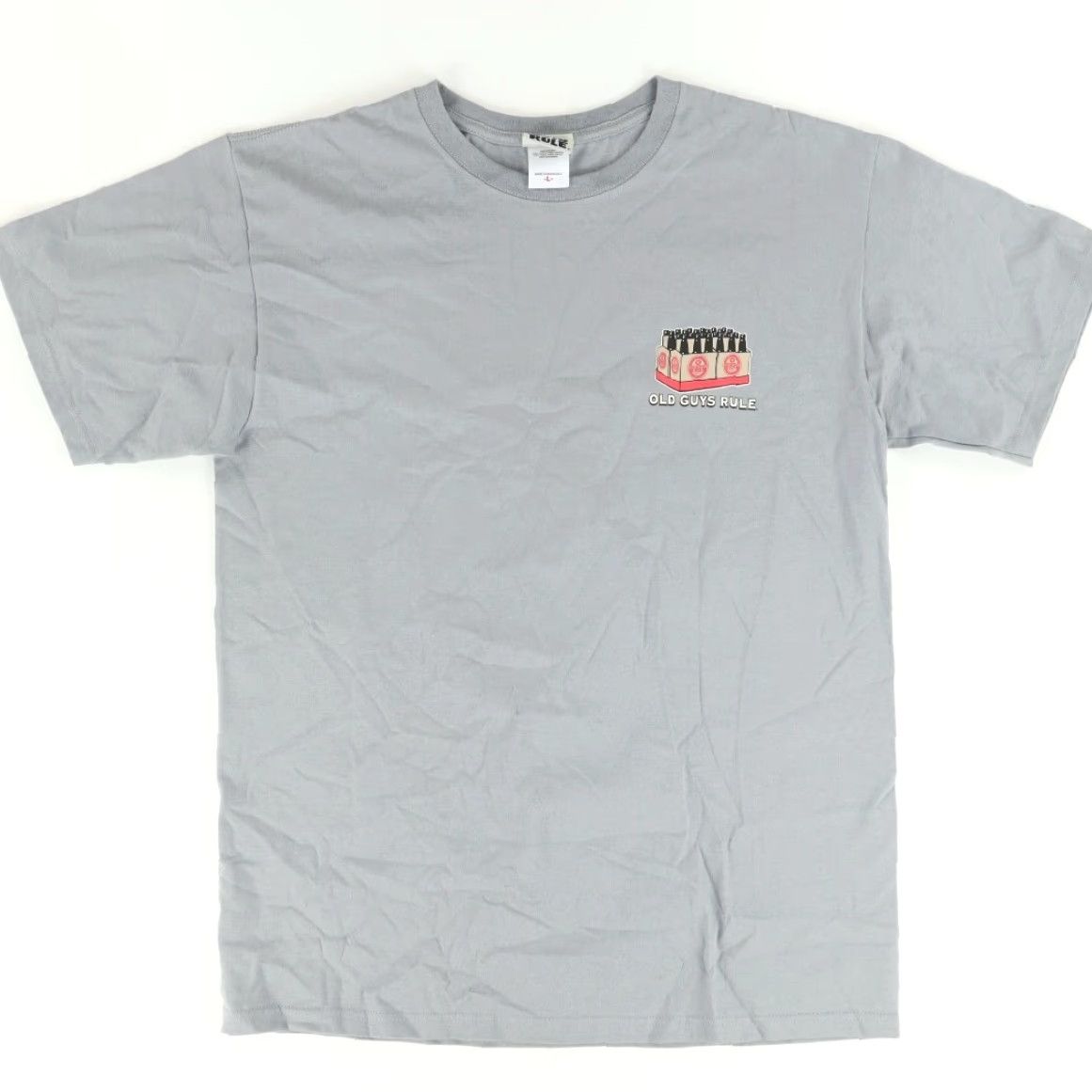 Vintage Old Guys Rule Shirt Men L Gray Case Worker Beer Solid T-Shirt Size US L / EU 52-54 / 3 - 3 Thumbnail