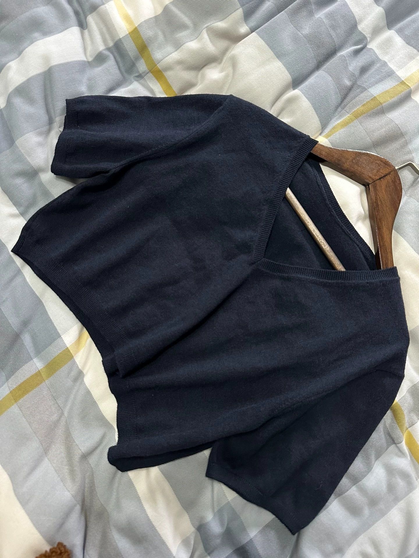The Row The Row short knitted top in dark blue Size XL / US 12-14 / IT 48-50 - 1 Thumbnail