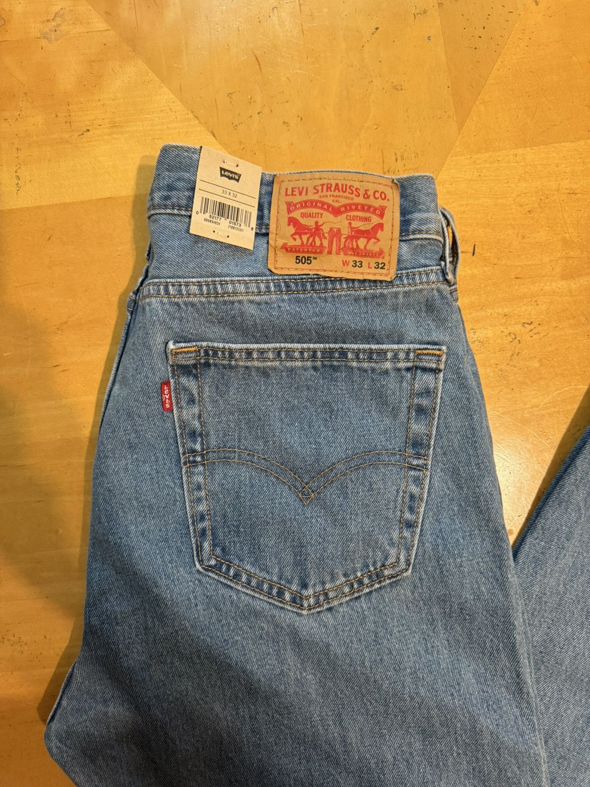 Levi's Levis 505 Mens Denim Jeans Size US 33 - 2 Thumbnail