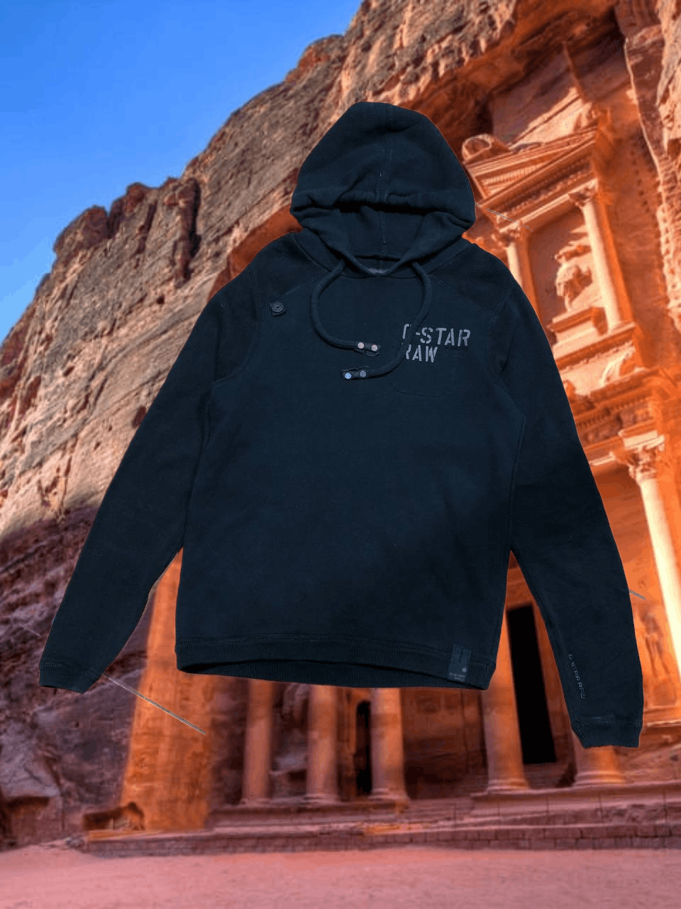 G-Star vintage streetwear Sweatshirt G-Star Raw big logo hoodie Size US M / EU 48-50 / 2 - 1 Thumbnail