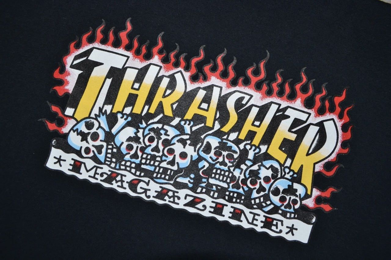 Thrasher Thrasher Magazine Black skulls Print Causal Shirt size XL Size US XL / EU 56 / 4 - 3 Thumbnail