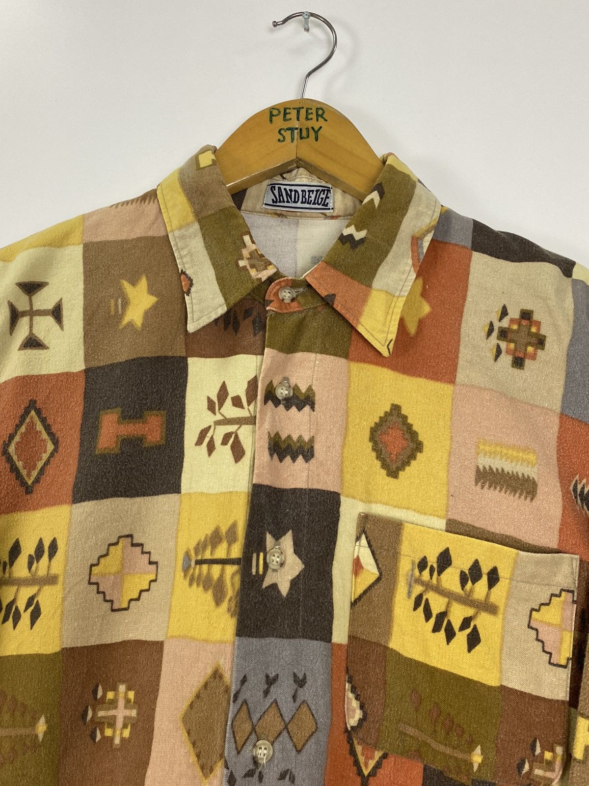 Japanese Brand × Vintage Vintage Sand Beige Button Shirt Size US M / EU 48-50 / 2 - 5 Thumbnail