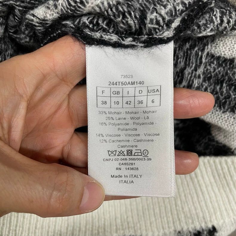 Dior Dior Thousand-bird check black and white sweater vest Size XS / US 0-2 / IT 36-38 - 3 Thumbnail