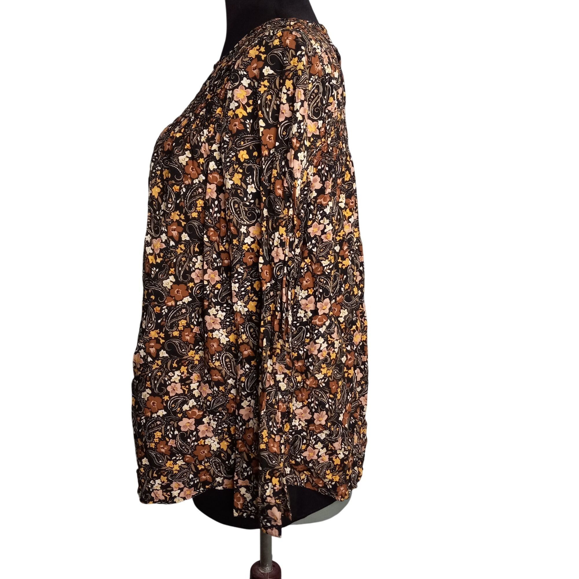 J. Jill J. Jill Size S Petite Blouse Womens Top Floral Long Sleeve S Size S / US 4 / IT 40 - 3 Thumbnail
