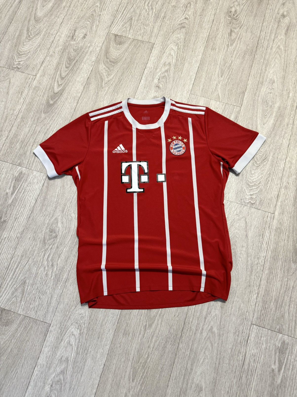 Pre-owned Adidas X Soccer Jersey Vintage Adidas Bayern Munich 2017/18 Soccer Jersey In Red