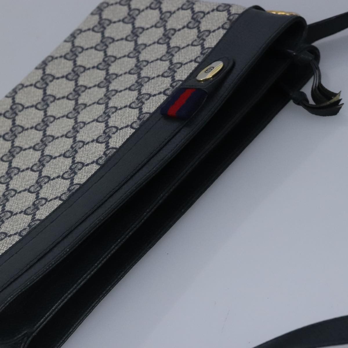 Gucci GUCCI GG Supreme Sherry Line Shoulder Bag Pvc Navy Gold Size ONE SIZE - 6 Thumbnail