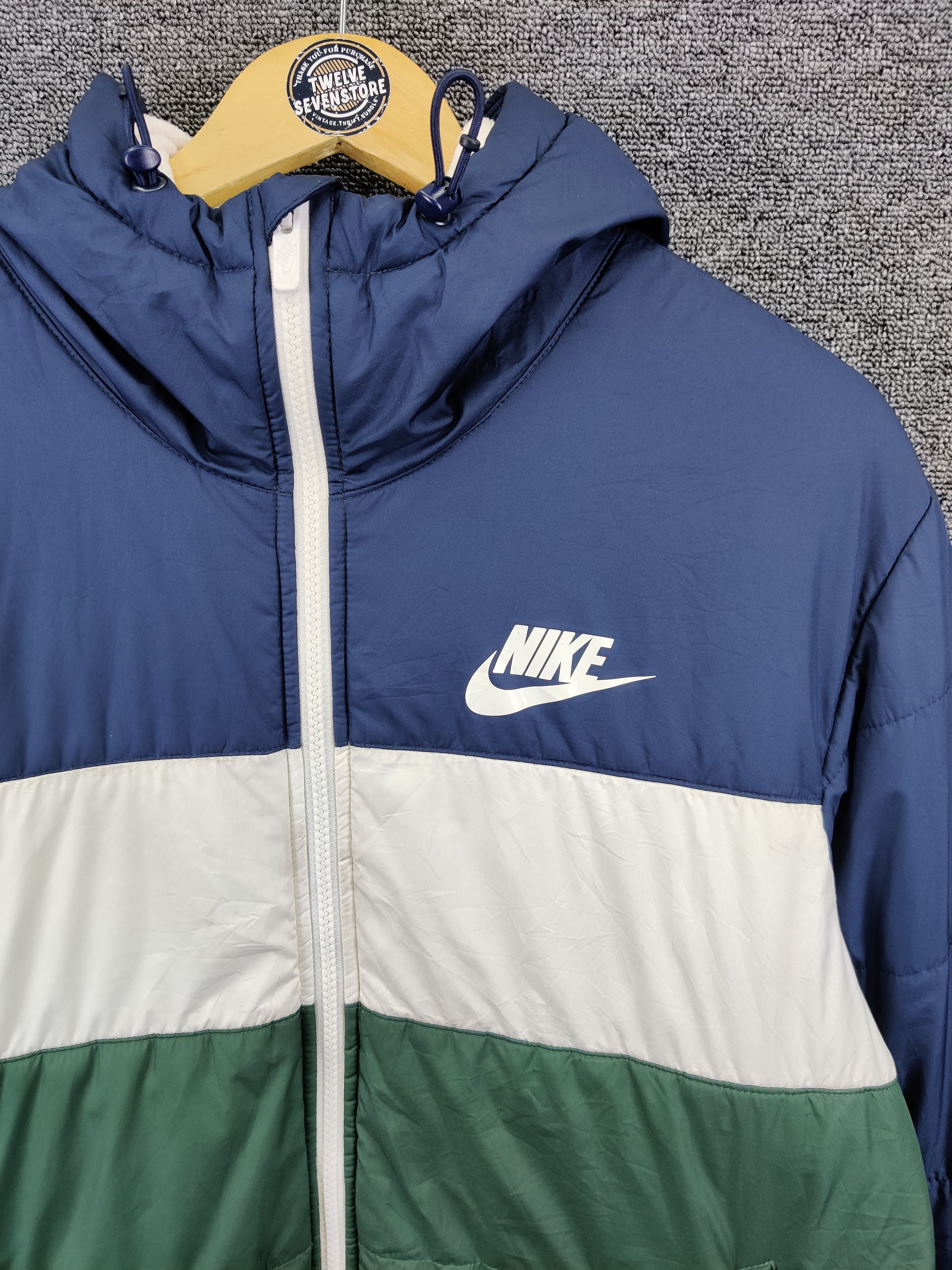 Nike Vintage 90s Nike Down Puffer Hoodie Jacket Size US XL / EU 56 / 4 - 7 Thumbnail