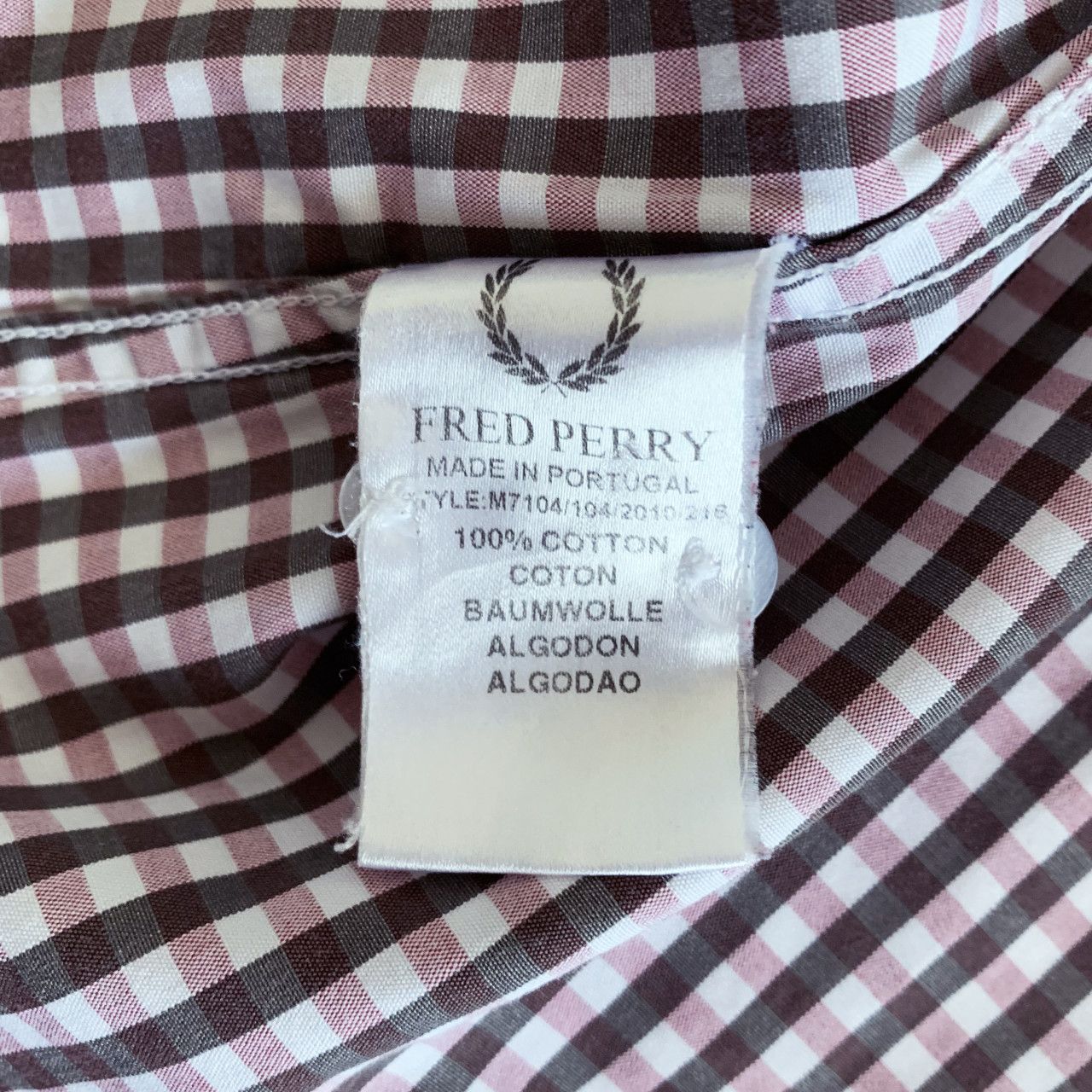 Fred Perry FRED PERRY Button Up Shirt Short Sleeve Casual Tee Check Size US L / EU 52-54 / 3 - 6 Thumbnail