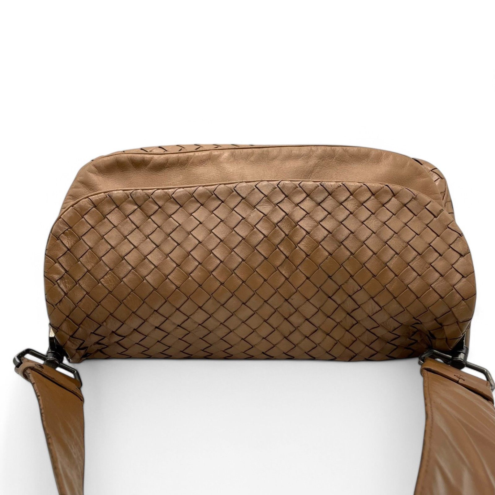 Bottega Veneta Bottega Veneta - Intrecciato Shoulder Bag Flap Brown Leather Size ONE SIZE - 7 Thumbnail