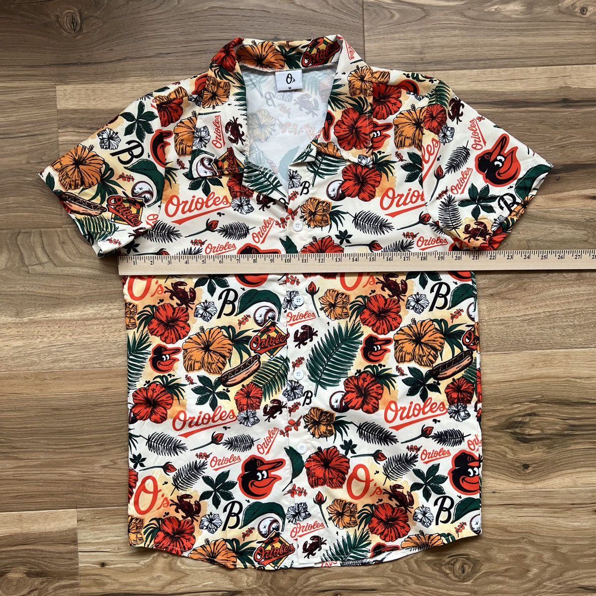 MLB Baltimore Orioles 2025 Hawaiian Button Down Shirt Medium Size US M / EU 48-50 / 2 - 5 Thumbnail