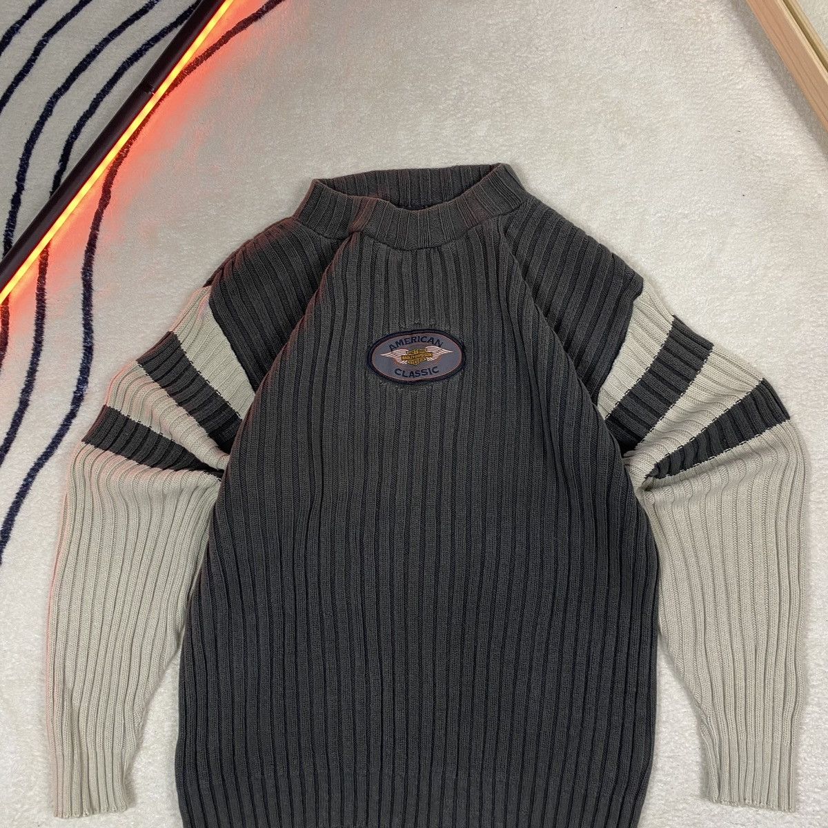 Harley Davidson × Vintage 🔥 HARLEY DAVIDSON 🔥 Vintage knit motorcycle racer sweater Size US S / EU 44-46 / 1 - 2 Thumbnail