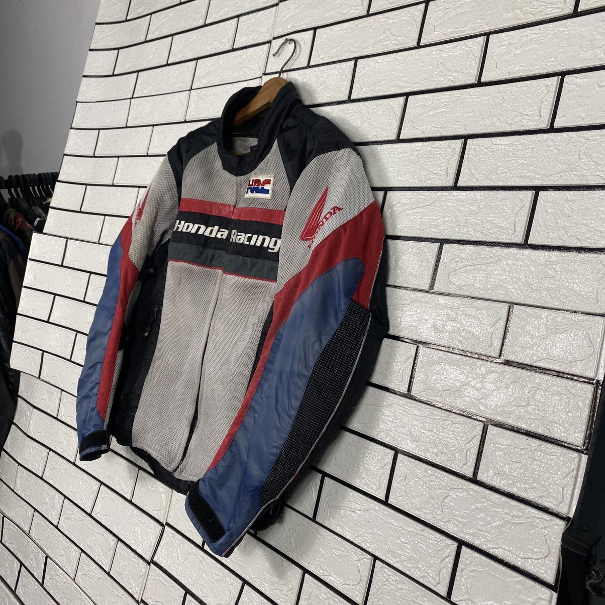 Honda 📌Vintage Biker Jacket Racing Honda Full Patches Big Logo Size US L / EU 52-54 / 3 - 3 Thumbnail