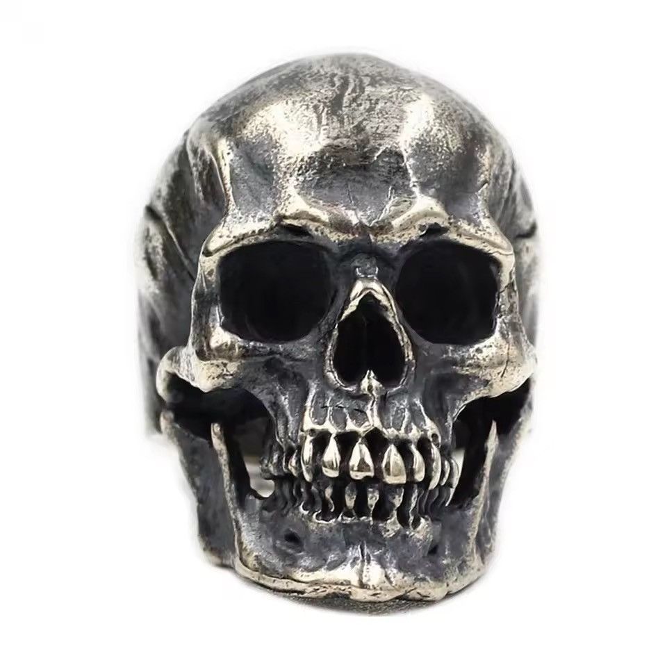 Jewelry Gothic Punk Skeleton Skull Stainless Steel Ring Size ONE SIZE - 2 Thumbnail