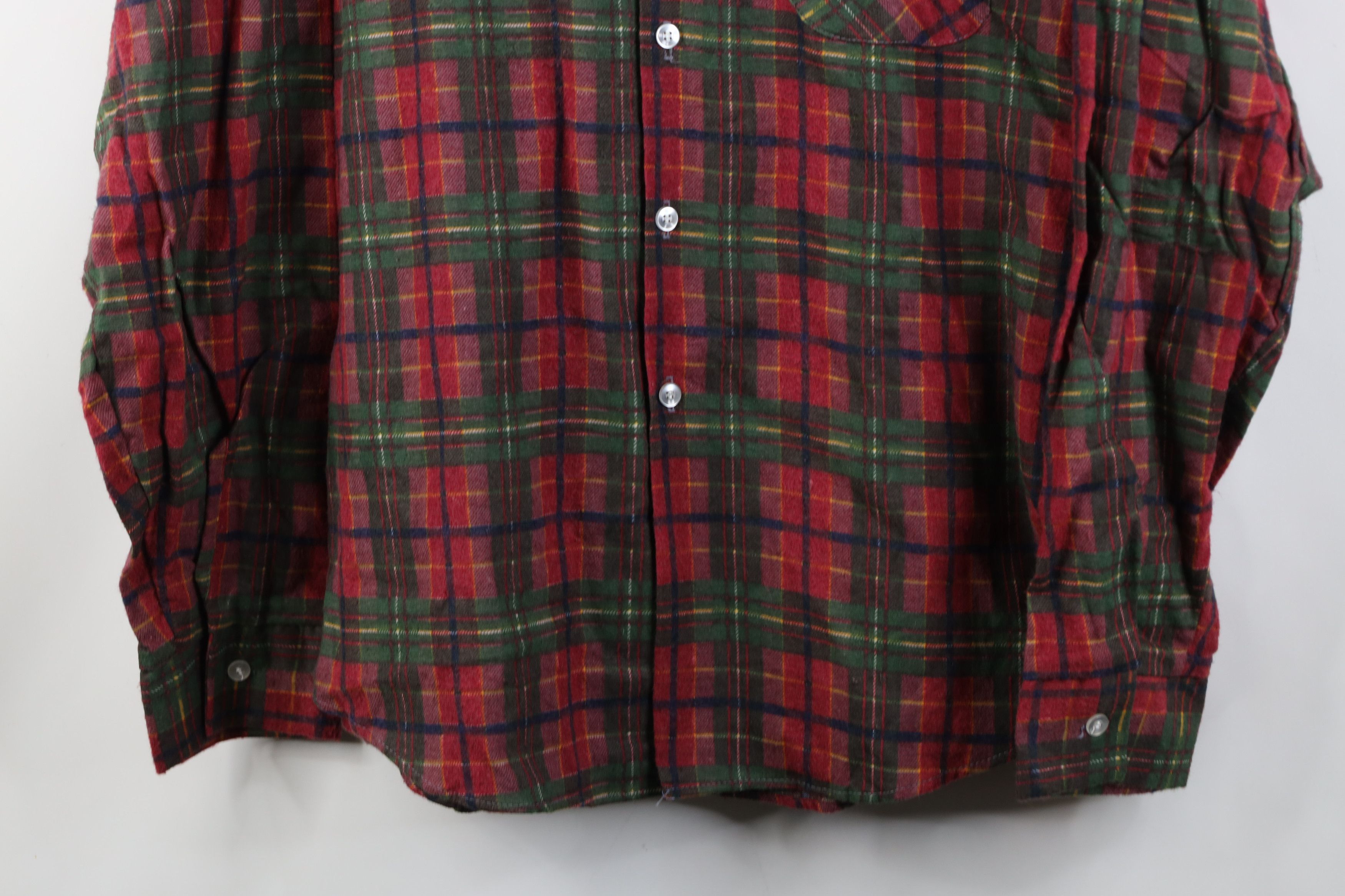Vintage Deadstock Vintage 70s Streetwear Collared Button Shirt Plaid Size US L / EU 52-54 / 3 - 3 Thumbnail