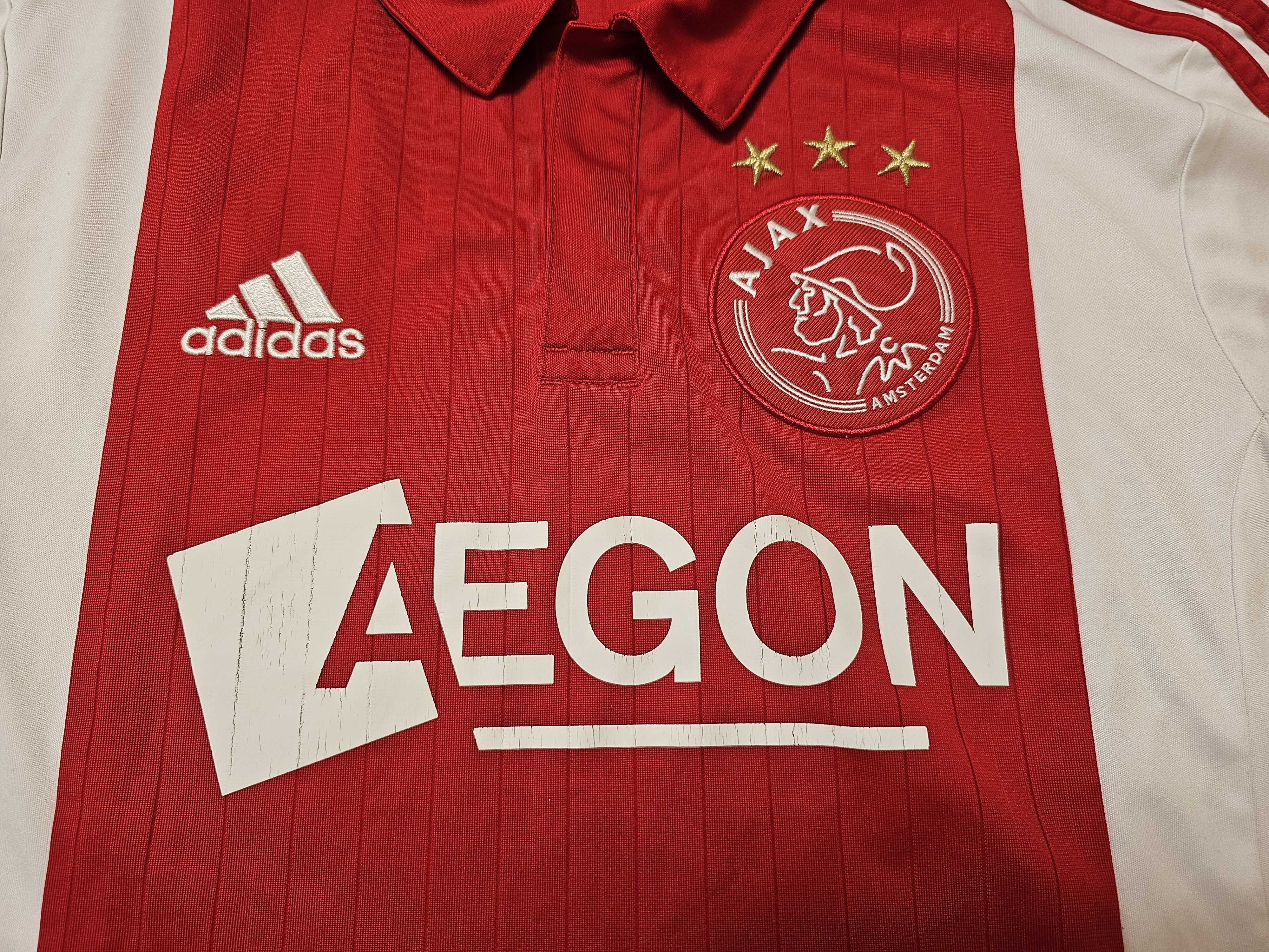Adidas AJAX AMSTERDAM 2014 2015 HOME FOOTBALL SHIRT SOCCER JERSEY Size US M / EU 48-50 / 2 - 3 Thumbnail